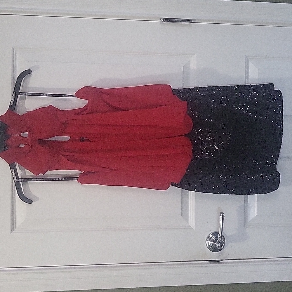 Red and Black Party Dress